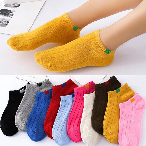 

socks & hosiery 1 pairs cotton women short casual summer female ankle solid color low cut, Black;white