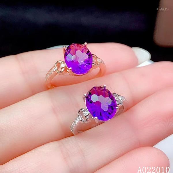 

cluster rings kjjeaxcmy fine jewelry 925 sterling silver inlaid amethyst gemstone female adjustable ring vintage selling1, Golden;silver