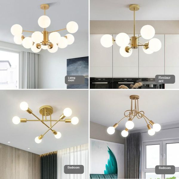 

wallpapers nordic lamps simple modern style living room chandelier led dining bedroom lighting whole house set package combination