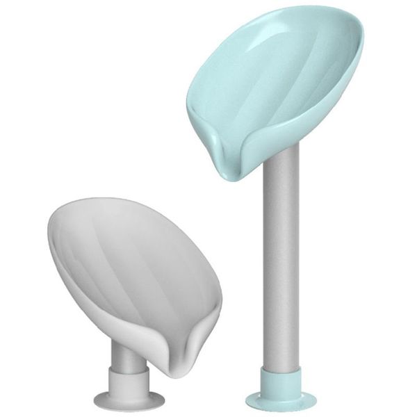 

soap dishes leaf shaped dish box holder drain rack toilet perforated standing suction cup travel bathroom accessorie