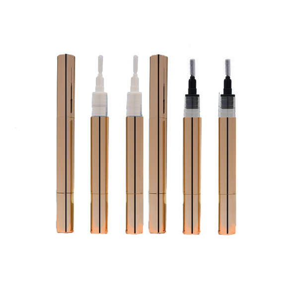 

storage bottles & jars 3ml empty makeup pen black cosmetic packaging essential oil tube gold silver aluminum eye lashes growth liquid bottle