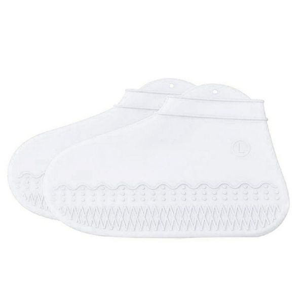 

shoe parts & accessories 1 pair covers dustproof overshoes cycling protective silicone reusable outdoor waterproof portable non-slip, White;pink