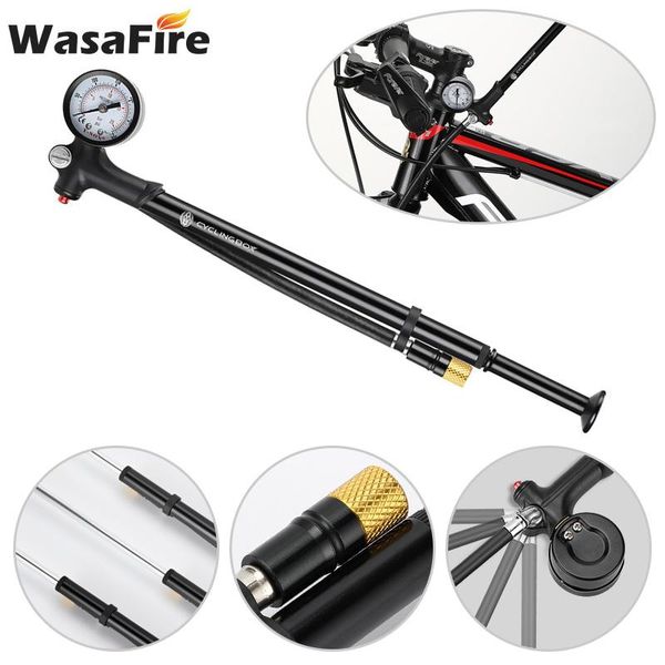 

bike pumps 120psi high-pressure bicycle pump portable fork rear mini tire air inflator mtb accessories
