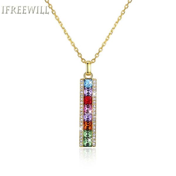 

lockets austrian crystal 925 silver necklaces for woman sweet fashion rectangle ornaments