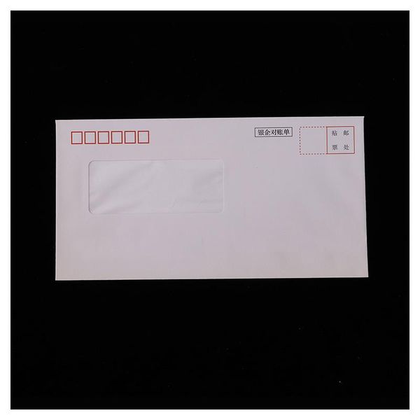 

white window envelope customized corporate bank invoice stamping printing kraft paper gift wrap