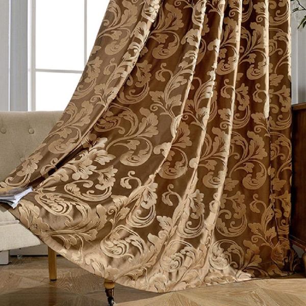 

curtain & drapes simple retro wild classical high-precision high-end jacquard wave pattern printed curtains for living room bedroom