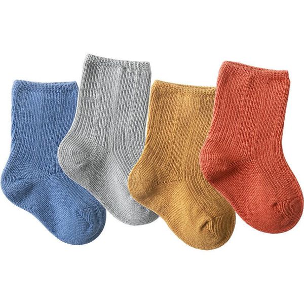 

socks 3 pairs/set baby girl boy toddler cotton winter clothes accessories solid color combed stuff, Pink;yellow
