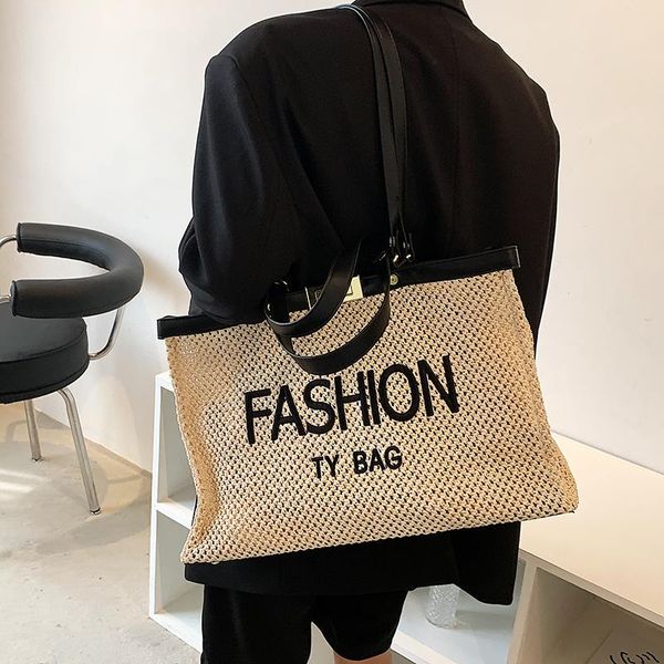 

evening bags women straw handbags fashion ladies large capacity purse shouder bag designer casual female travel messenger