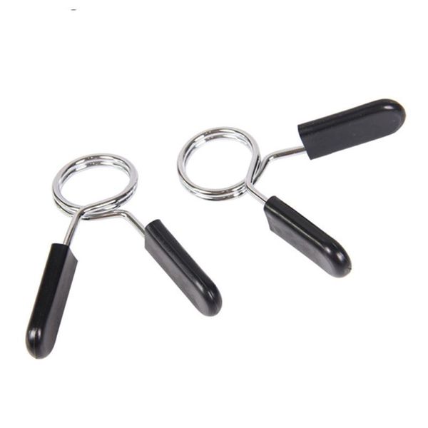 

accessories 2pcs barbell with comfort grips gym clip lock clamp spring collars dumbbell olympic bar 25mm