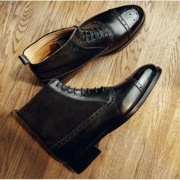 

dress shoes men of leather plutonium hand-made lace to boots classic ankle men casual winter combat kr172 b1xu, Black