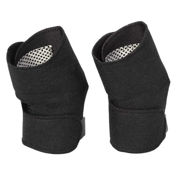 

elbow & knee pads selfheating brace for tennis golf workouts arthritis protector tendinitis 1 pair, Black;gray