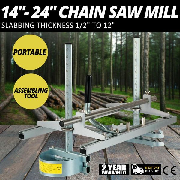 

machining 14inch - 24inch chainsaw mill log guide bar chain saw planking lumber cutting tool portable