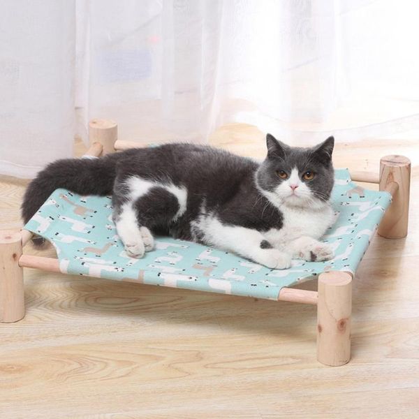 

cat beds & furniture detachable hammock canvas bed pet house for puppy mat cushion lounger cats kitten cottages sleeping supplies