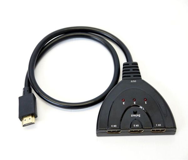 

audio cables & connectors 3 port 1080p auto switch splitter switcher hub box cable for dvd hdtv stb l