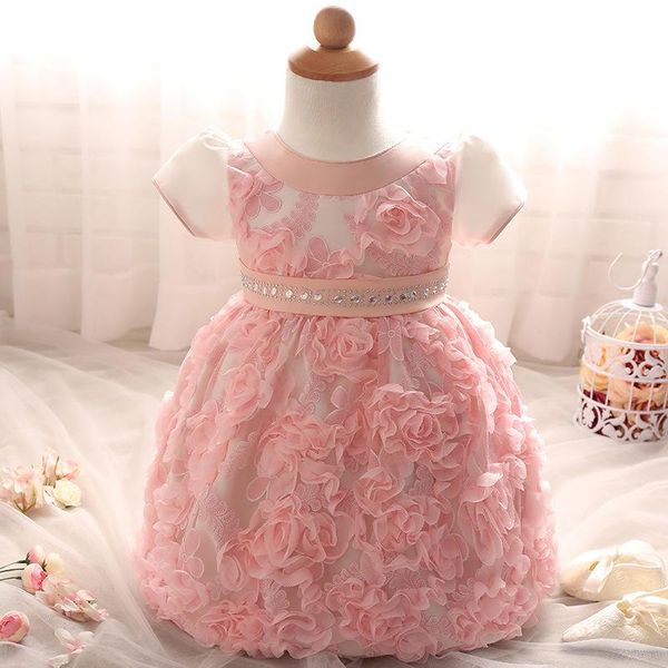 

girl's dresses 2021 summer children girls ball gown dress kids party wedding for flower girl 6m-24m, Red;yellow