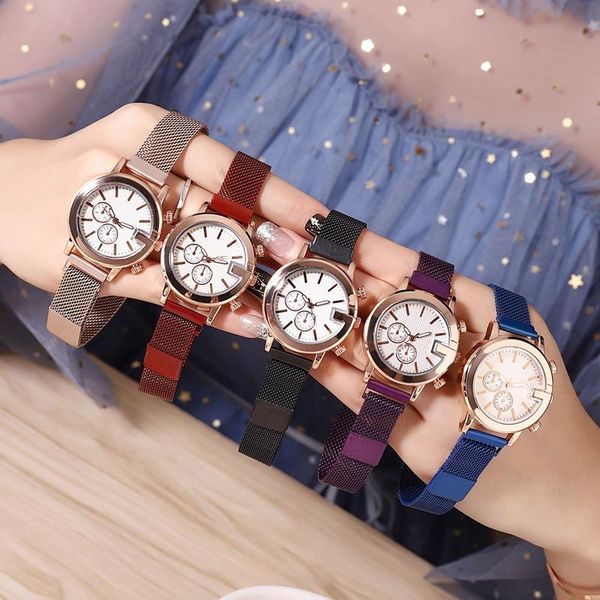 

wristwatches magnet, magnet belt, female voice, explosion, watch, net, red fashion korean women's watch., Slivery;brown