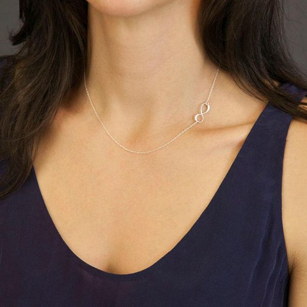 

pendant necklaces charm necklace women vintage lucky digital 8 tassel for ladies jewelry accesorios wholesale collier, Silver
