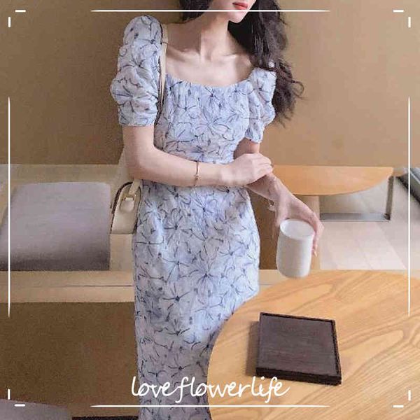 

dress korean short sleeve elegant midi dress women design floral vintage dress female office ladies summer chic 210521, Black;gray