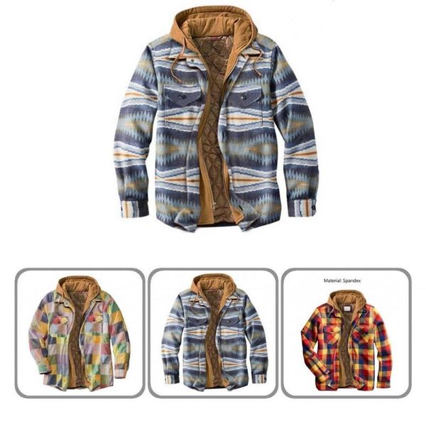 

men's jackets streetwear stylish loose-fitting cotton padded hoodie autumn winter men pockets for travel, Black;brown