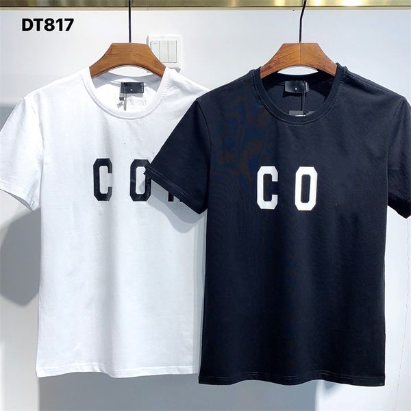 

fashion t men's shirt designer men black white short-sleeved ladies casual loose round neck cotton apparel t-shirt 6 styles, White;black