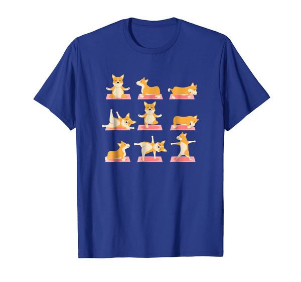 

Corgi Yoga Shirt-Yoga Corgi Dog On Mat-Cool Gifts T-Shirt, Mainly pictures