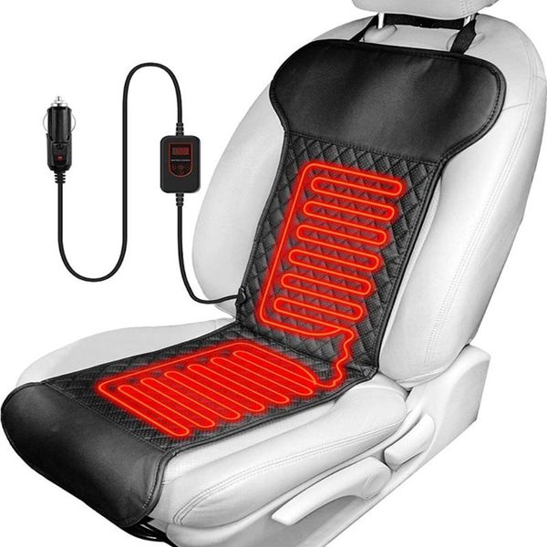 

heated seat cushion - 12v soft comfortable auto warmer covers with intelligent temperature controller for cold weather car
