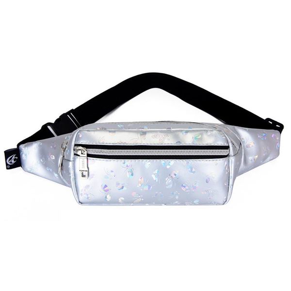 

waist bags butterfly printed bag women waterproof fanny packs belt pack travelling mobile phone laser chest