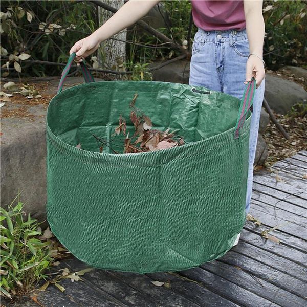 

storage bags 63 gallons lawn garden reusable standable trash containers deciduous leaf garbage bag collection yard