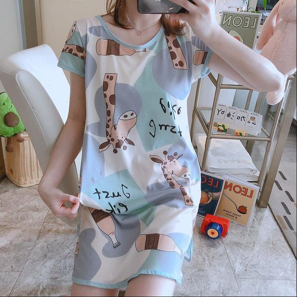

woman night sleepwear cartoon dress gown sleepshirts, Black;red