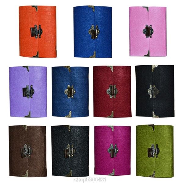 

retro travel notebook with lock key diary planner journal notepad kraft paper business sketching writing d02 20 drop notepads, Purple;pink
