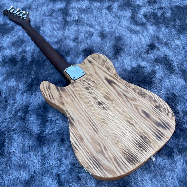 

super rare satin matte brown tele electric guitar ash wood body, rosewood neck & fingerboard, humbucker pickup, chrome hardware