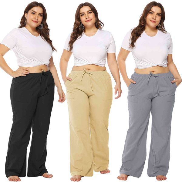 

women's pants large lace up loose poet waist flared fat sister casual a6057, Black;white