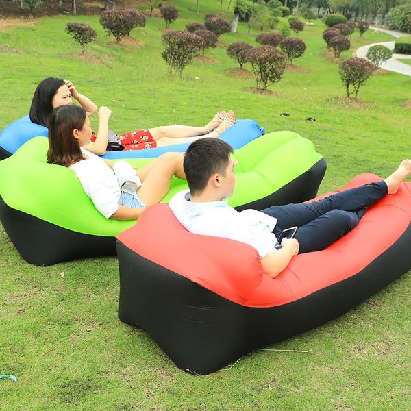 

sleeping bags inflatable bed air bag lazy portable beach sofa outdoor activity supply lounger inflable chair camping