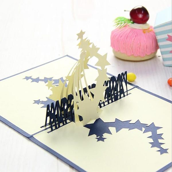 

greeting cards creative card star printing gift with envelope for party celebration blessing invite random image happy birthday