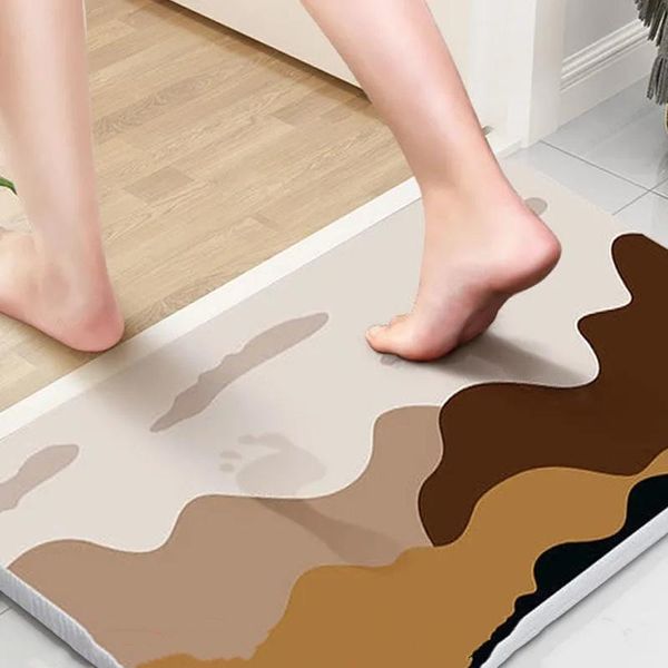 

bath mats grey blue color entrance door non-slip bathroom foot rug absorbentÂ kitchen carpet easy clean pad shower room floor mat
