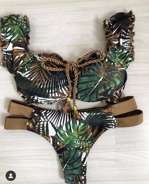

push up bikini set women ruffle biquini swimwear low waist brazilian ribbed swimsuit bather beach maillot de bain, White;black