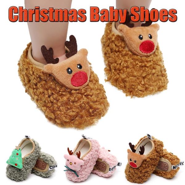 

first walkers infant girls indoor soft-soled princess shoes baby walking zapatos bebes christmas elk decoration pendant keep warm m5