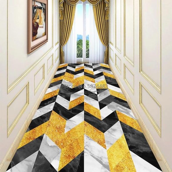 

carpets nordic style long hallway carpet geometric corridor el stair floor mat wedding area rug anti-slip