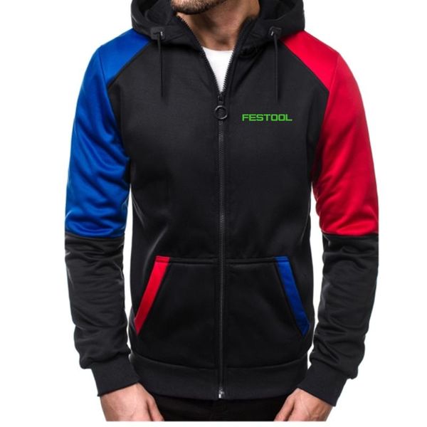 

men's hoodies & sweatshirts 2021 festool mens zipper hoodie classic spring autumn hooded coat men comfortable long sleeve casual delica, Black