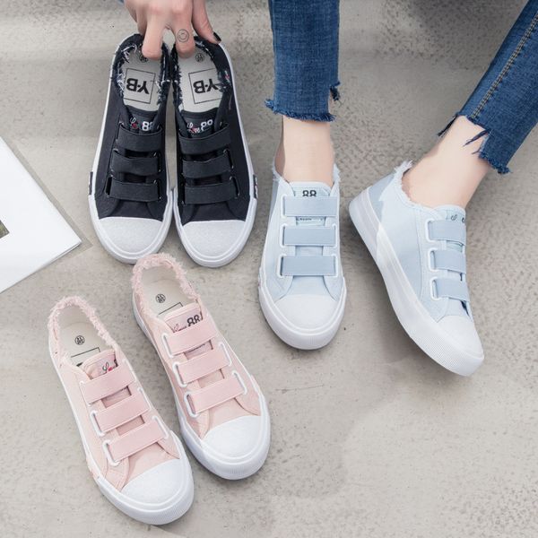 

dress shoes ins style women canvas round toe casual fashion student lazy rjpr, Black