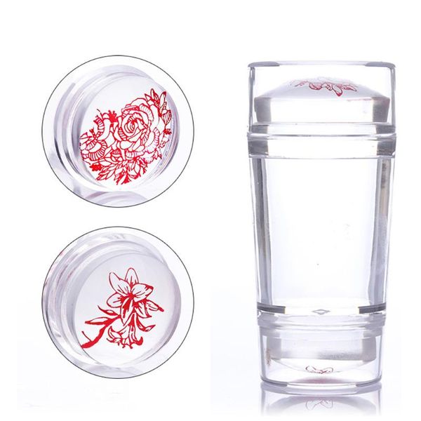

nail art kits 1set clear silicone stamper transparent jelly stamping stamp scraper set polish print transfer manicure template tool