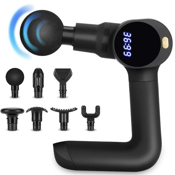 

massage gun muscle gun, rotation massager with 7 heads & 36 speeds 4800mah percussion vibration back for pain relief