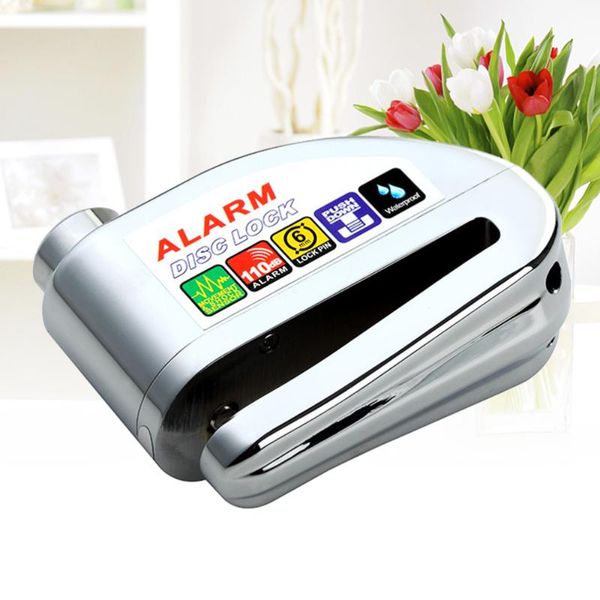 

alarm disc lock waterproof motorcycle anti-theft brake sound 6mm pin wheel for motorbik theft protection