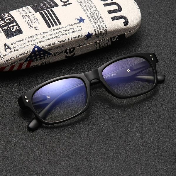 

blue light protection glasses men bluelight radiation women brand computer gaming decorative square fashion sunglasses frames, Black