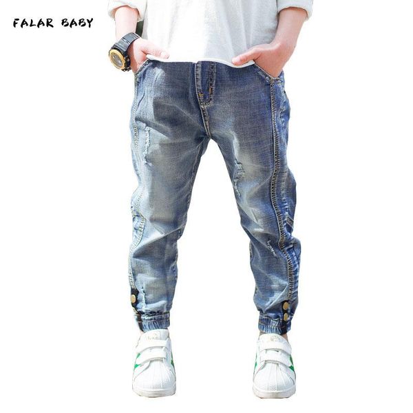 

teen boys jeans 2021 autumn spring for pants fashion children clothing denim trousers kids 4 6 8 10 12 13 years, Blue