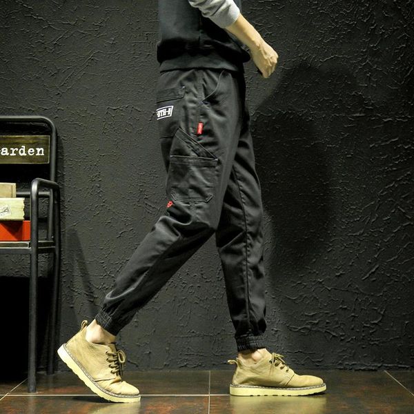 

summer feet casual pants men's harem beam korean version of the trend sports, Black