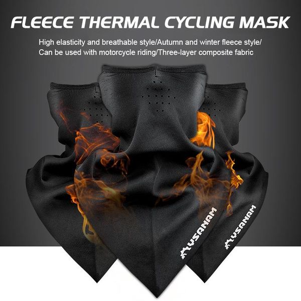 

winter neck warmer cycling scarf outdoor running sports headwear face bicycle bandana men simple fashion headbands caps & masks, Black