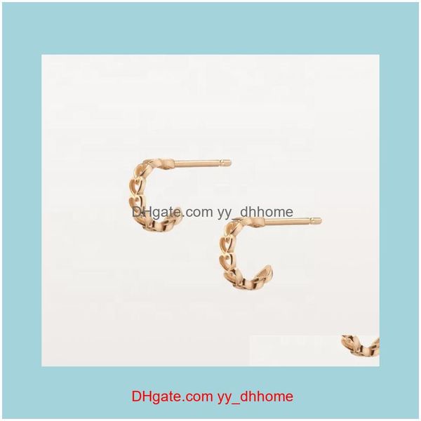 

earrings jewelryjewellery 925 sterling sier infinity heart hie hoop earring 18k gold & drop delivery 2021 hxasl, Golden;silver