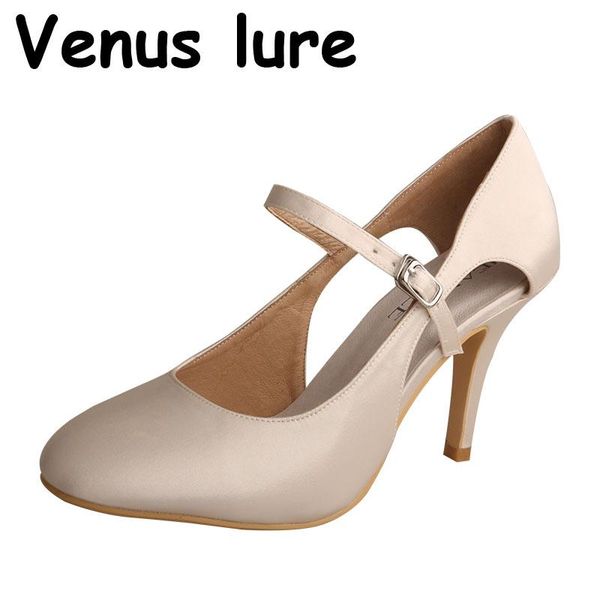 

dress shoes mary janes wedding women white ankle strap round toe size 7 heels, Black