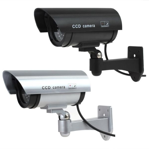 

fake dummy camera waterproof outdoor indoor security cctv surveillance with flashing red led warning stick ip cameras